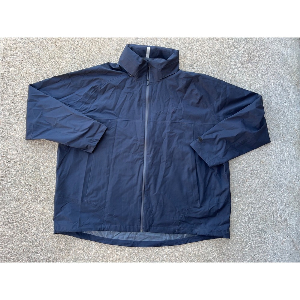 Polo Ralph Lauren Seam Sealed Packable Hood Jacket Mens 4XB Navy Waterproof
